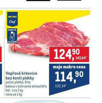 Makro Vepřová krkovice bez kosti - plátky nabídka