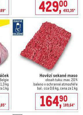 Makro Hovězí sekané maso nabídka