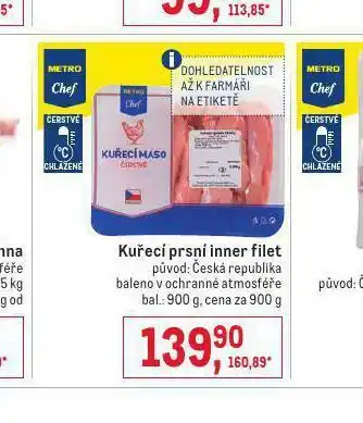 Makro Kuřecí prsní inner filet nabídka
