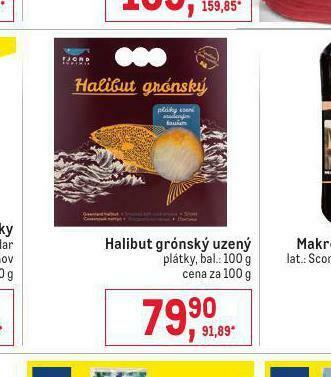 Makro Halibut grónský uzený nabídka
