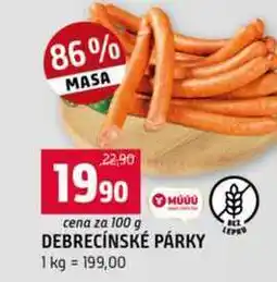 Terno DEBRECÍNSKÉ PÁRKY 1 kg 100g nabídka