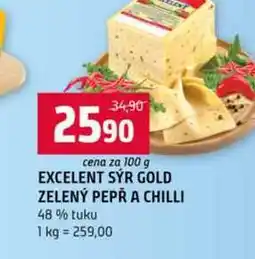 Terno EXCELENT SÝR GOLD ZELENÝ PEPŘ A CHILLI 48% tuku nabídka