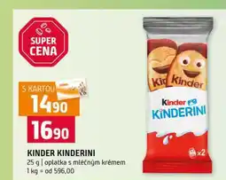 Terno KINDER KINDERINI 25 g oplatka s mléčným krémem nabídka