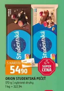 Terno ORION STUDENTSKÁ PEČEŤ 170 g vybrané druhy nabídka