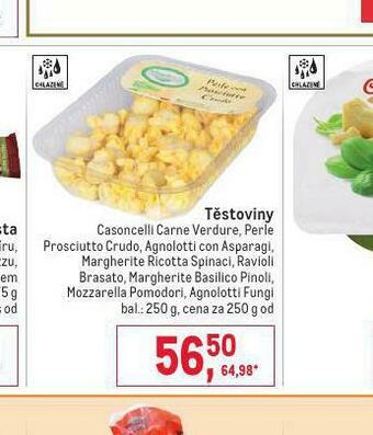 Makro Těstoviny nabídka