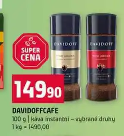 Terno DAVIDOFFCAFE 100 g káva instantní vybrané druhy nabídka
