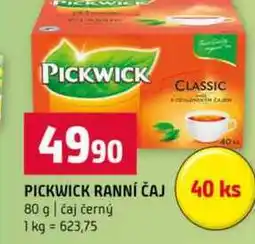 Terno PICKWICK RANNÍ ČAJ 40 ks 80 g čaj černý nabídka