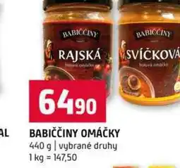 Terno BABIČČINY OMÁČKY 440 g vybrané druhy nabídka