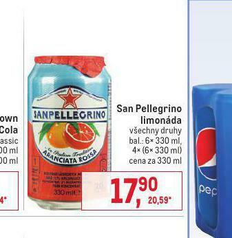 Makro San pellegrino limonáda nabídka