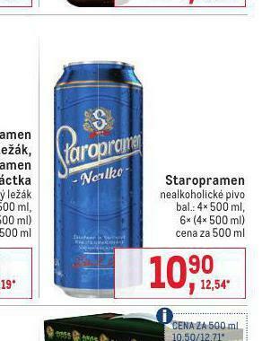 Makro Pivo staropramen nealko nabídka