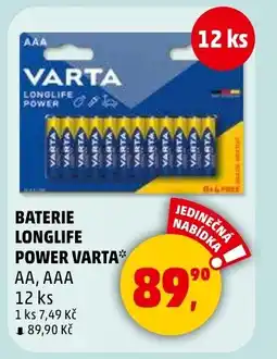 Penny Market Baterie longlife power varta nabídka