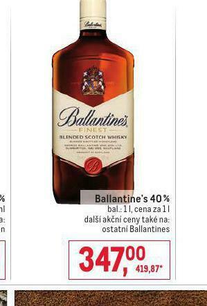 Makro Ballantine´s whisky nabídka