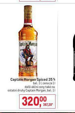 Makro Captain morgan spiced 35% nabídka