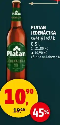 Penny Market Platan jedenáctka světlý ležák nabídka
