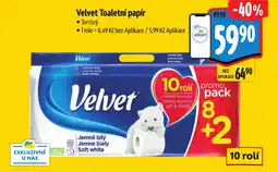 Albert Velvet Toaletní papír nabídka