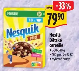 Albert Nestlé Dětské cereálie nabídka