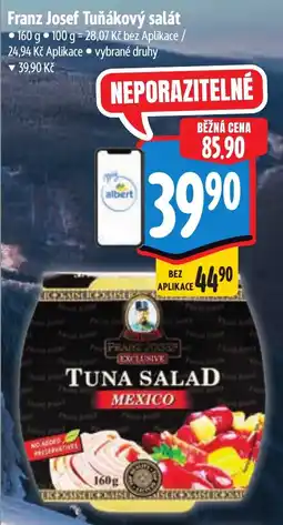 Albert Franz Josef Tuňákový salát nabídka