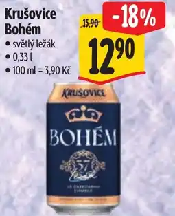 Albert Krušovice Bohém světlý ležák nabídka