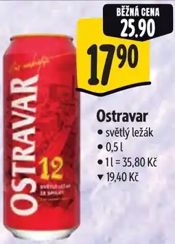 Albert Ostravar světlý ležák nabídka