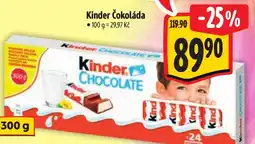 Albert Kinder Čokoláda nabídka