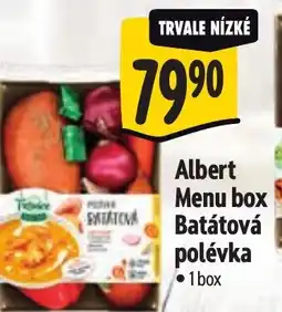 Albert Albert Menu box Batátová polévka nabídka