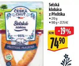Albert Selská klobása z Přeštíka nabídka