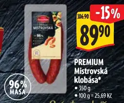 Albert PREMIUM Mistrovská klobása nabídka
