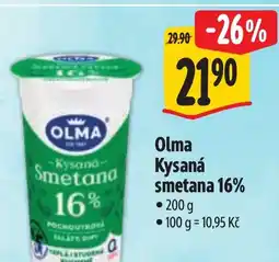 Albert Olma Kysaná smetana 16% nabídka