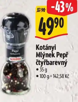 Albert Kotányi Mlýnek Pepř čtyřbarevný nabídka