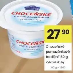 Kubík potraviny Choceňské pomazánkové tradiční nabídka