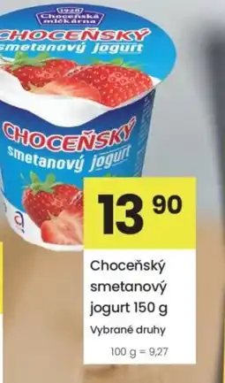 Kubík potraviny Choceňský smetanový jogurt nabídka