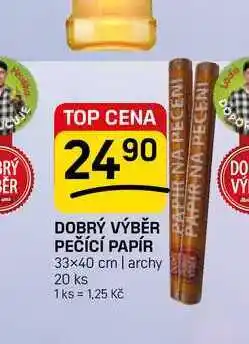 Flop DOBRÝ VÝBĚR PEČÍCÍ PAPÍR 33×40 cm, 20ks nabídka