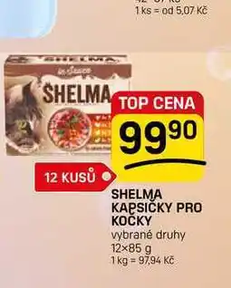 Flop SHELMA KAPSIČKY PRO KOČKY vybrané druhy 12× nabídka