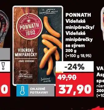 Kaufland Ponnath vídeňské minipárečky nabídka