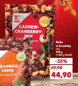 Kaufland Kešu a brusinky nabídka