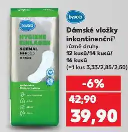 Kaufland Dámské vložky inkontinenční nabídka