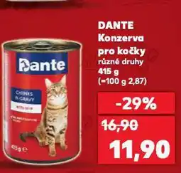 Kaufland Dante konzerva pro kočky nabídka