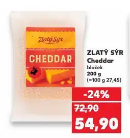 Kaufland Zlatý sýr cheddar nabídka