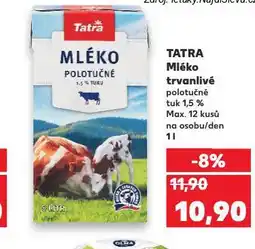 Kaufland Tatra trvanlivé mléko nabídka