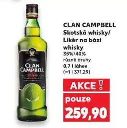 Kaufland Clan campbell likér na bázi whisky nabídka