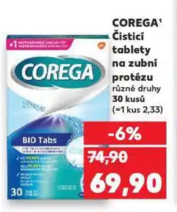 Kaufland Corega čisticí tablety nabídka