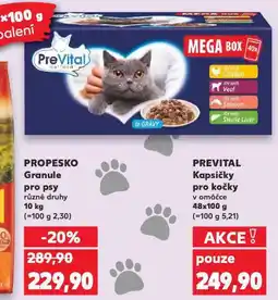 Kaufland Prevital kapsičky pro kočky nabídka