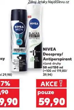 Kaufland Nivea antiperspirant nabídka