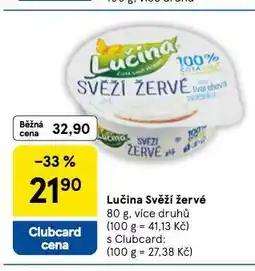 Tesco Lučina svěží žervé nabídka
