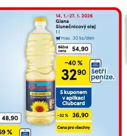 Tesco Gana slunečnicový olej nabídka