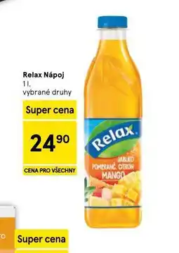 Tesco Relax nápoj nabídka