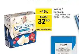 Tesco Král sýrů hermelín nabídka