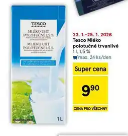 Tesco Trvanlivé mléko 1,5% nabídka