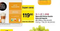 Tesco Nescafé dolce gusto kávové kapsle nabídka