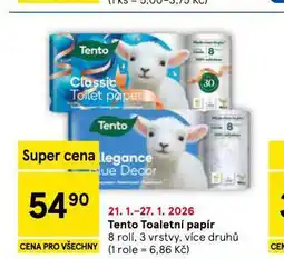 Tesco Tento toaletní papír nabídka